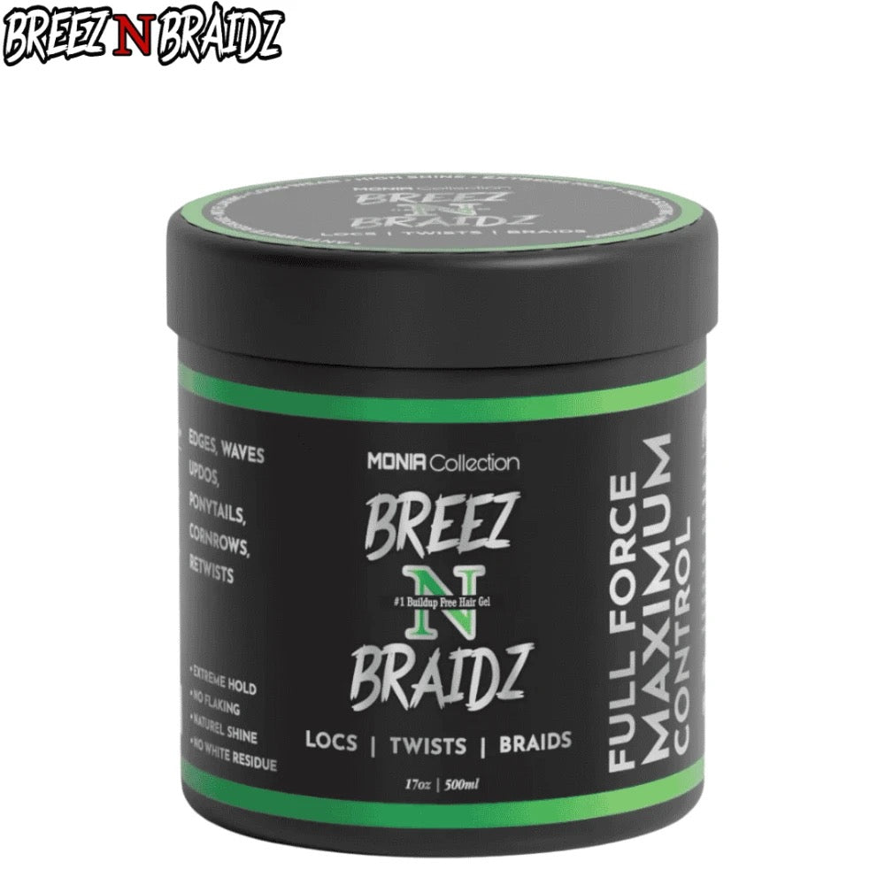 BREEZ N BRAIDZ Braid Gel - Black 16.9oz