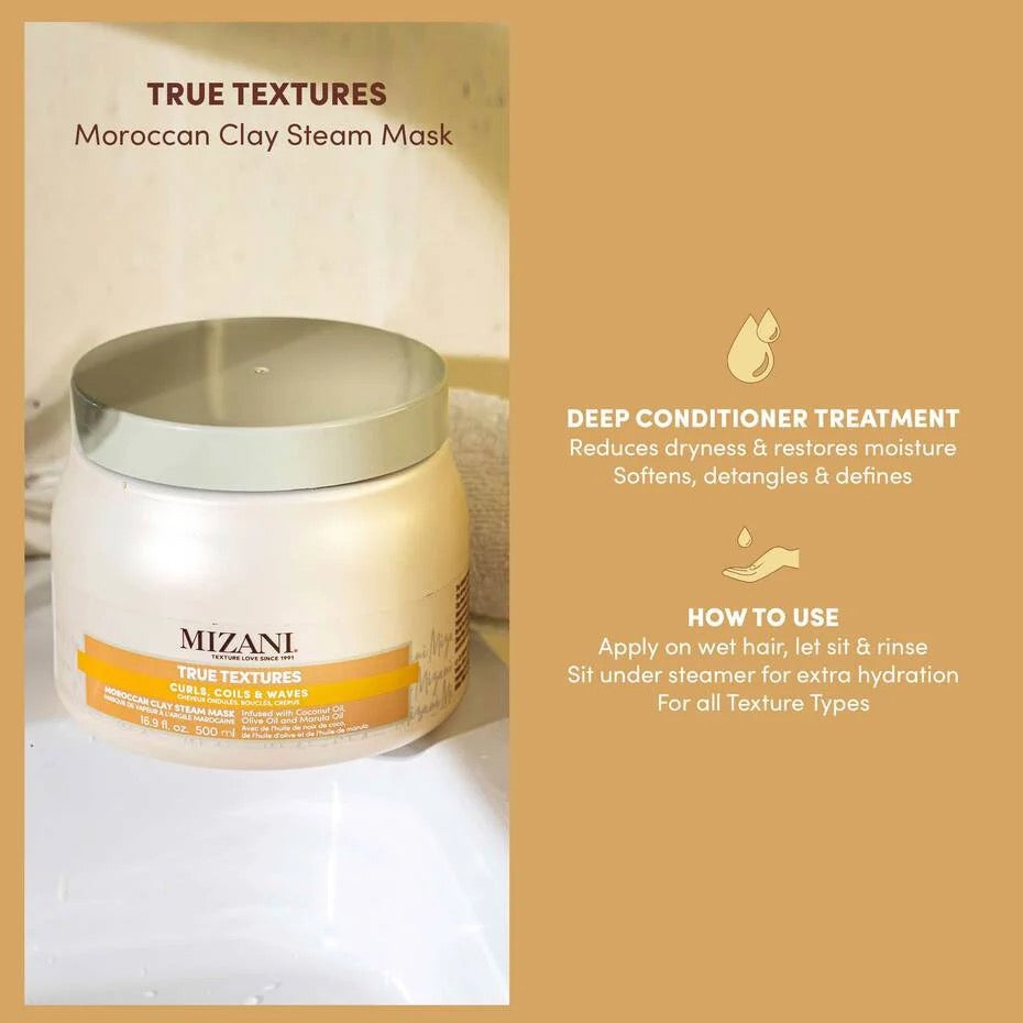 Mizani True Textures Moroccan Clay Steam Hair Mask 16.9oz