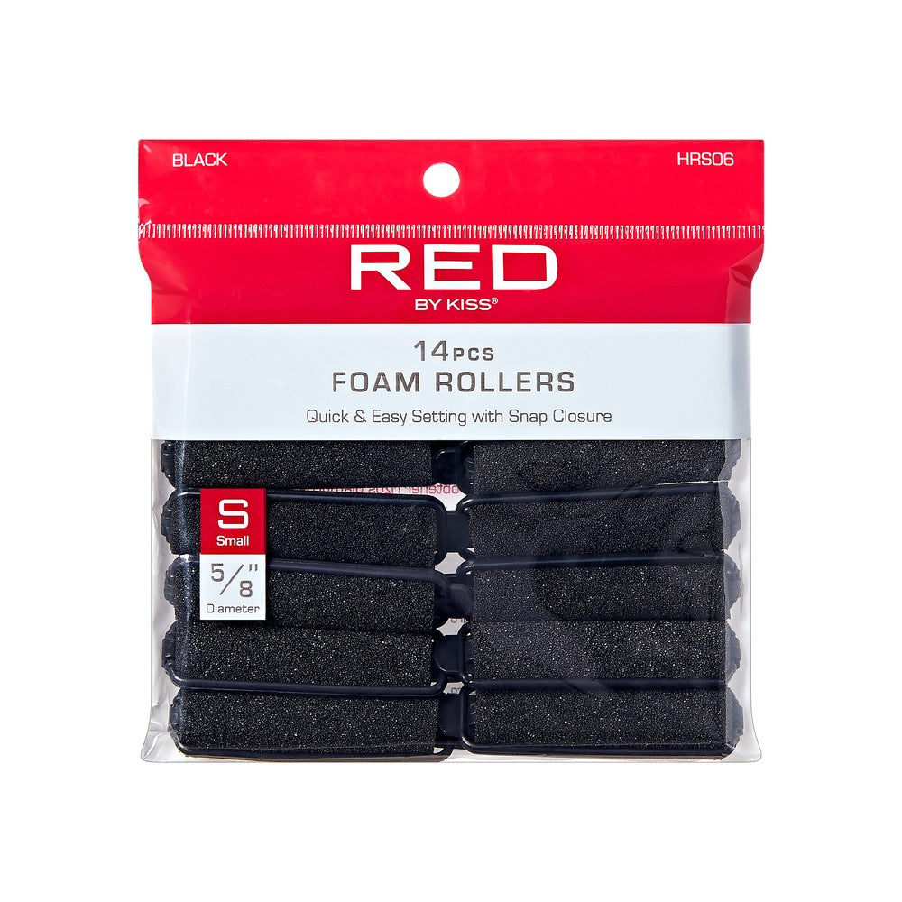 RED Foam Rollers Small 5/8" 14PC Black