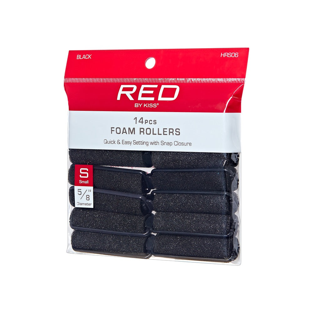 RED Foam Rollers Small 5/8" 14PC Black