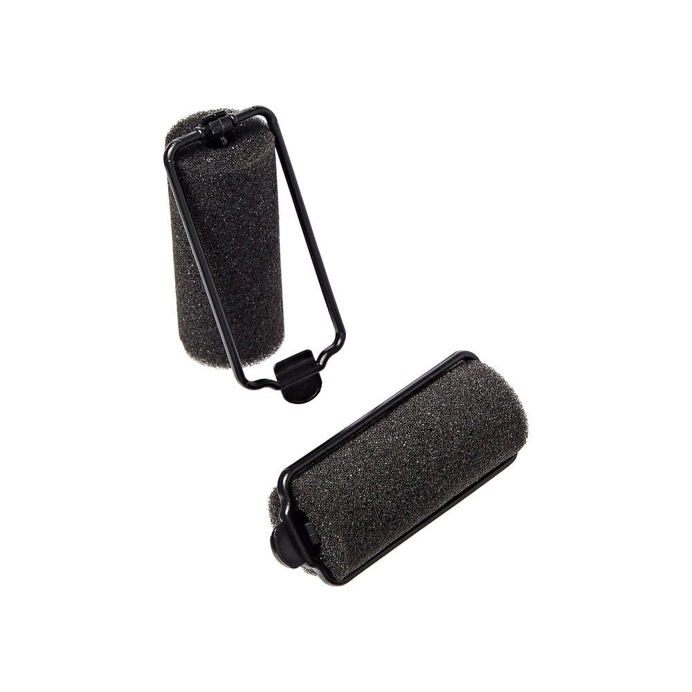RED Foam Rollers Large 1" 10PC Black
