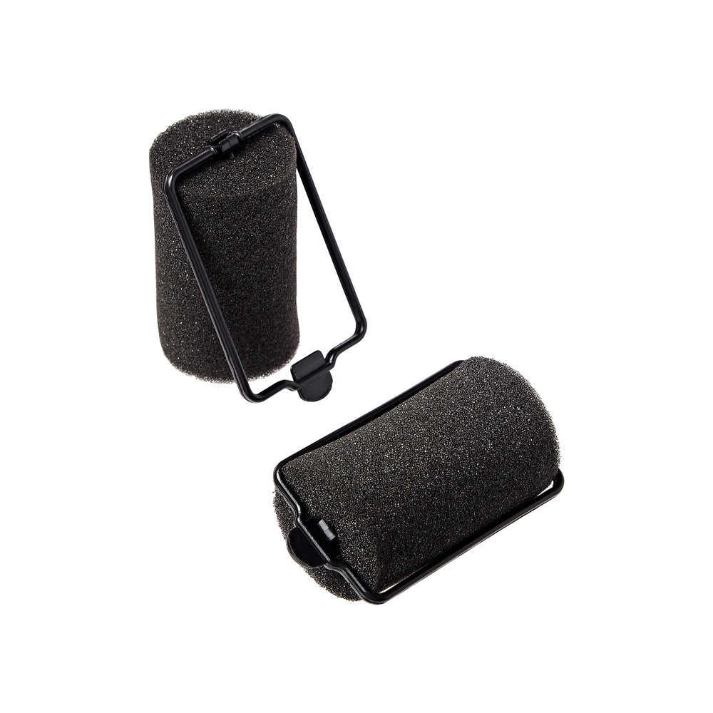 RED Foam Rollers Jumbo 1-1/2" 6PC Black