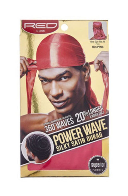 RED Power Wave Silky Durag Pink