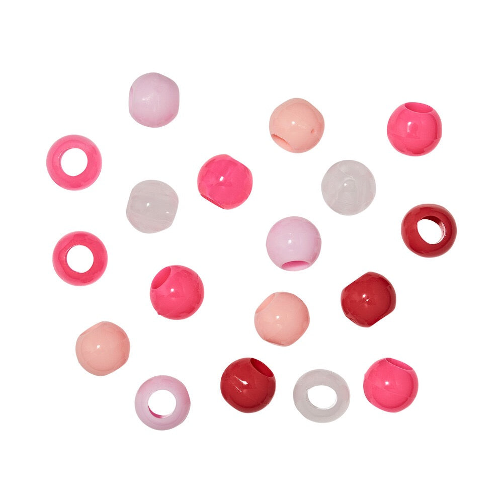RED Jellypopz X Large Bead Pink Assorted