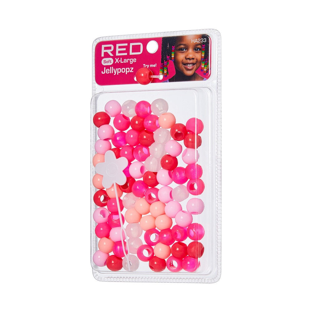 RED Jellypopz X Large Bead Pink Assorted