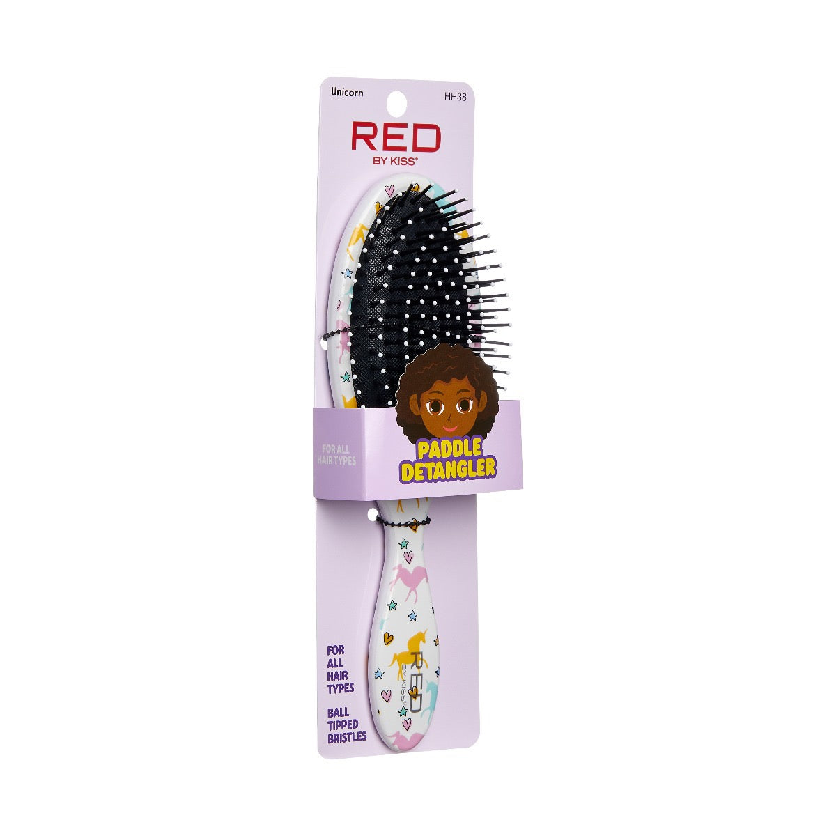 RED Designed Paddle Detangle Brush Unicorn