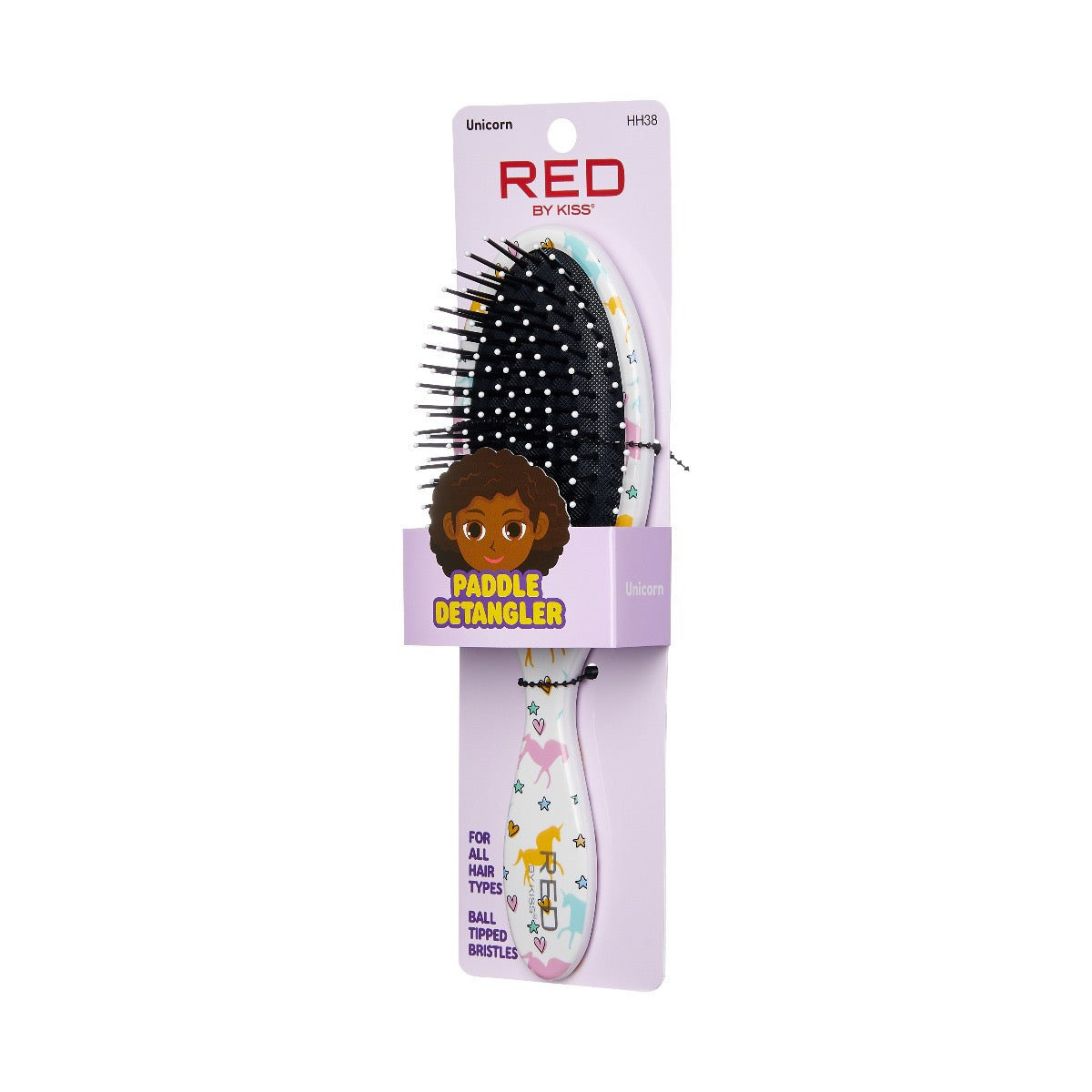 RED Designed Paddle Detangle Brush Unicorn