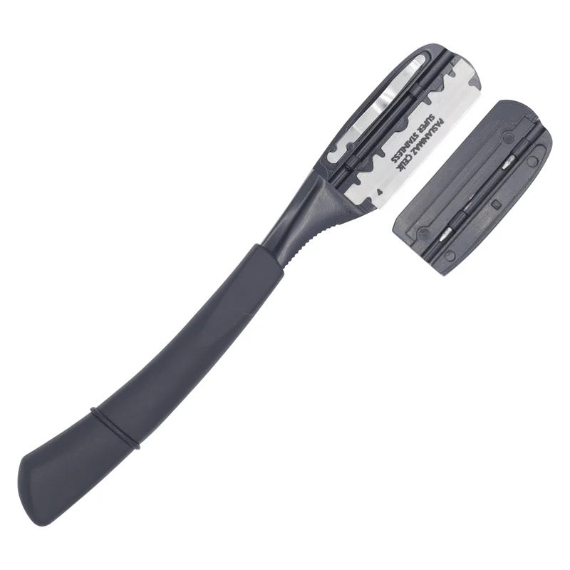 MISAKI MR-02 Katana Pinch Type Straight Shavette Razor Holder Black