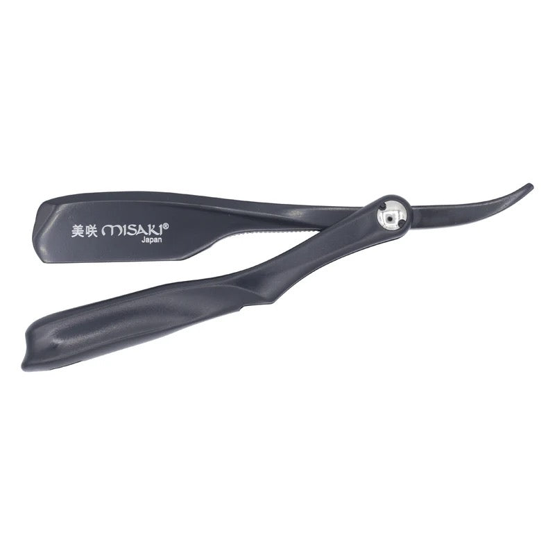 MISAKI MR-01 Katana Pinch Type Folding Shavette Razor Holder Black