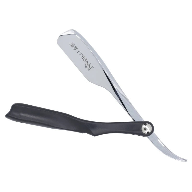 MISAKI MR-01 Katana Pinch Type Folding Shavette Razor Holder Silver
