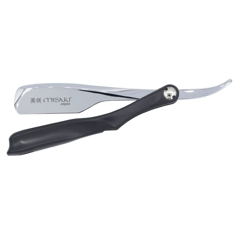 MISAKI MR-01 Katana Pinch Type Folding Shavette Razor Holder Silver