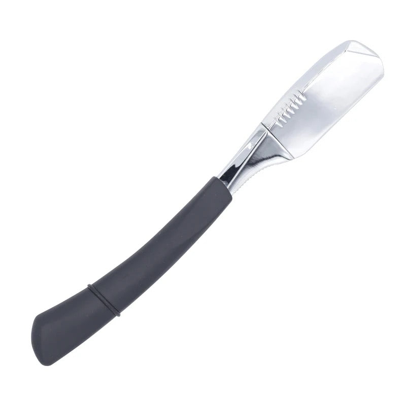 MISAKI MR-02 Katana Pinch Type Straight Shavette Razor Holder Silver