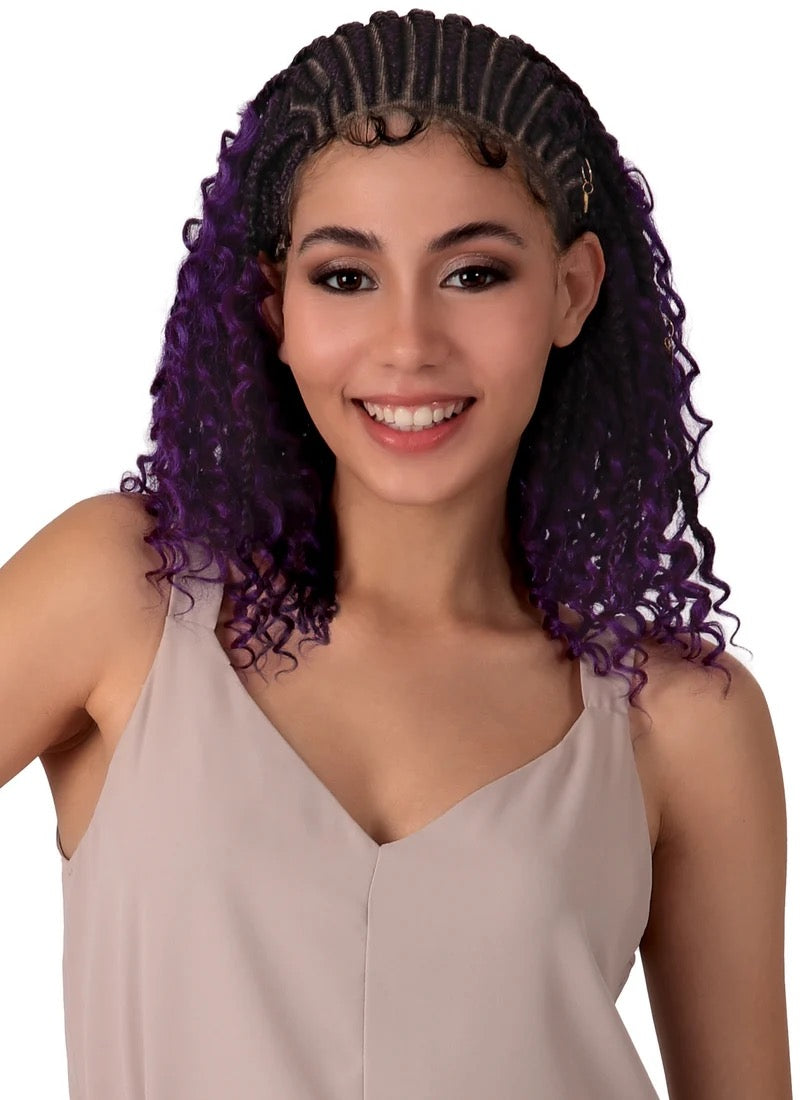 Motown Tress Butterfly Boho 14” Whole Lace Hybrid Braid Wig