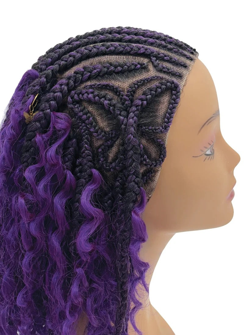 Motown Tress Butterfly Boho 14” Whole Lace Hybrid Braid Wig