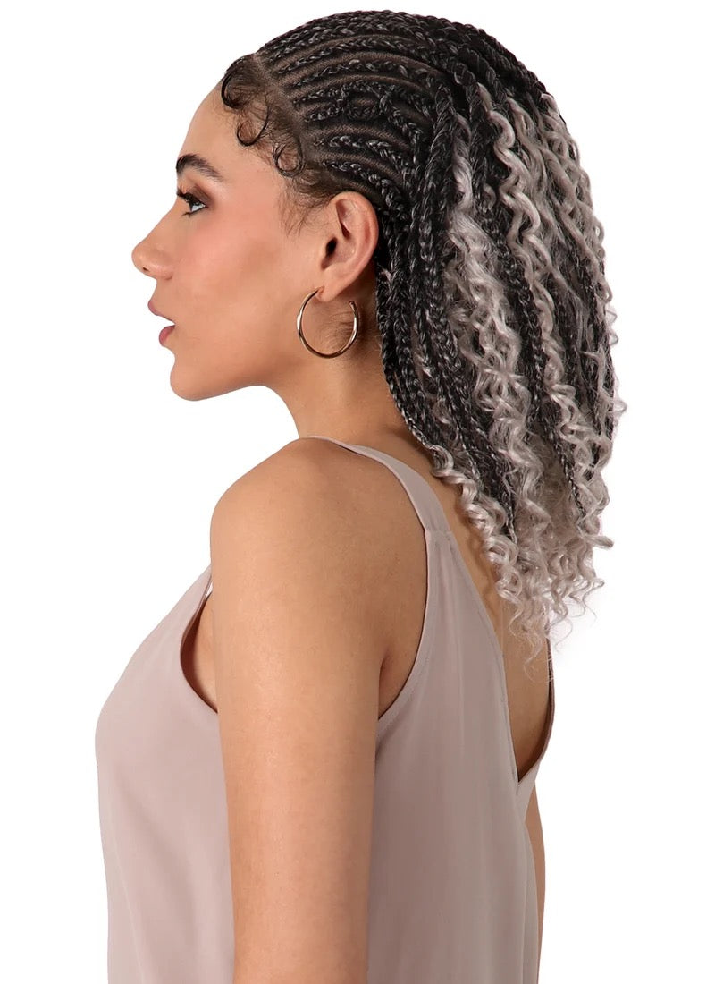 Motown Tress Tela Star Boho 14” Whole Lace Hybrid Braid Wig