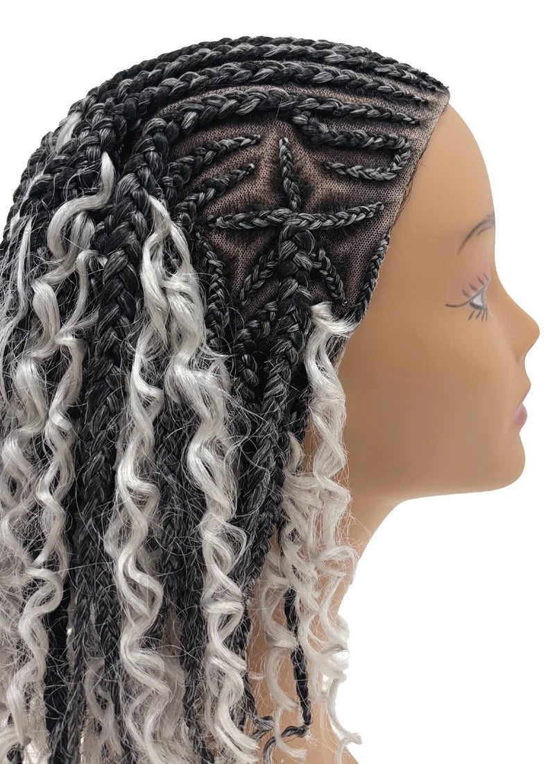 Motown Tress Tela Star Boho 14” Whole Lace Hybrid Braid Wig