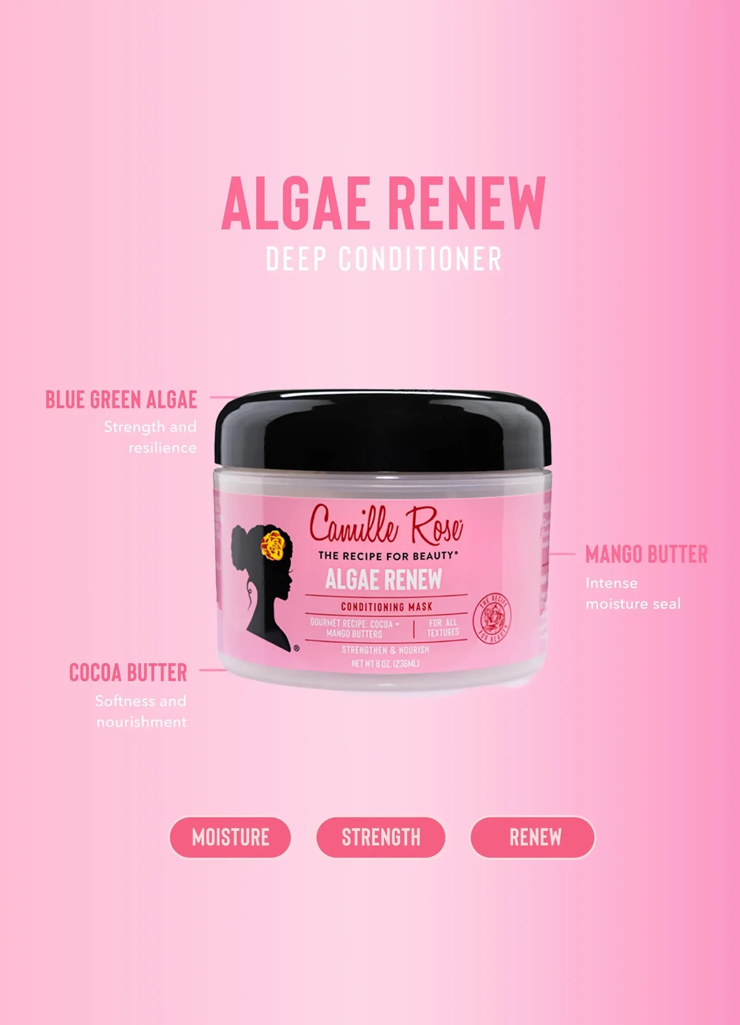 Camille Rose Algae Renew Deep Conditioner 8oz