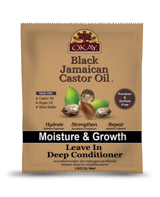 Okay Leave In Conditioner Pack Black Jamaican Castor Oil 1.5 oz