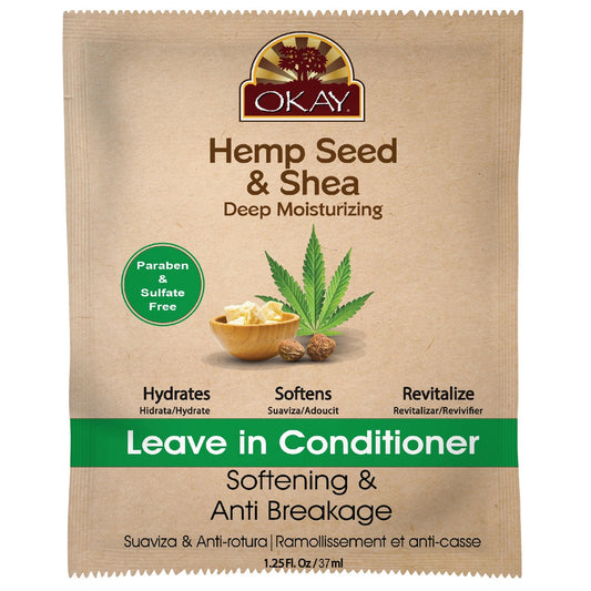 Okay Leave In Conditioner Pack Hemp Seed 1.25 oz
