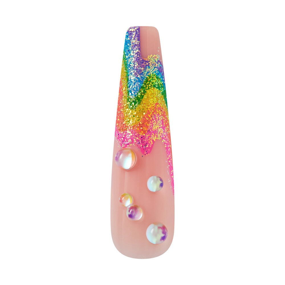 Gold Finger Handmade Nails - Flamboyant