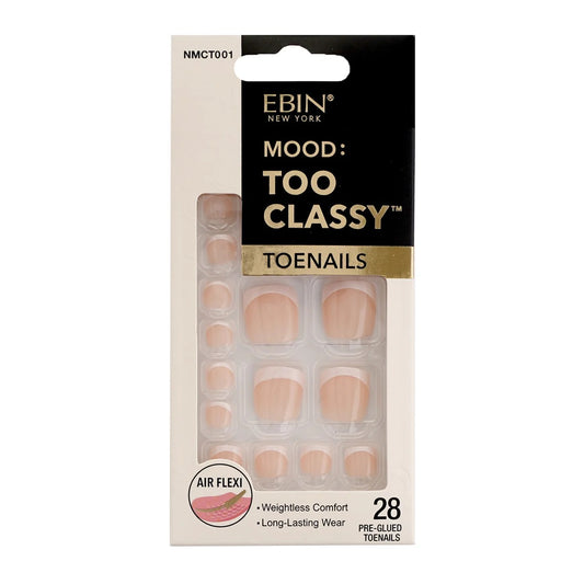EBIN Too Classy Toenails - White French