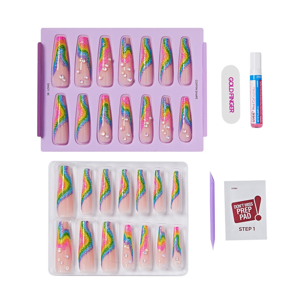 Gold Finger Handmade Nails - Flamboyant