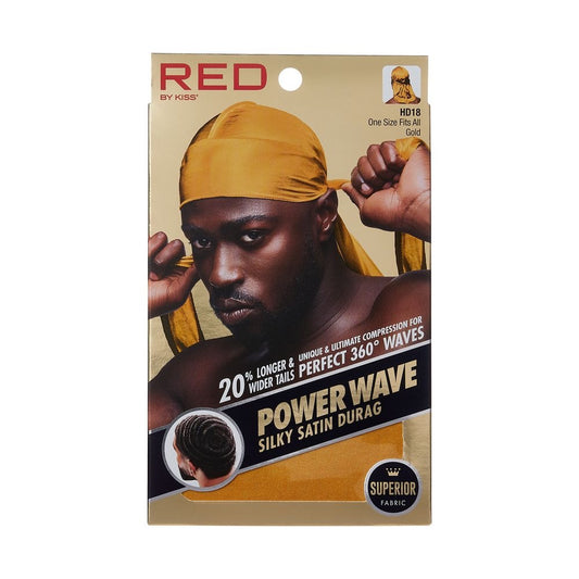 RED Power Wave Silky Durag Gold