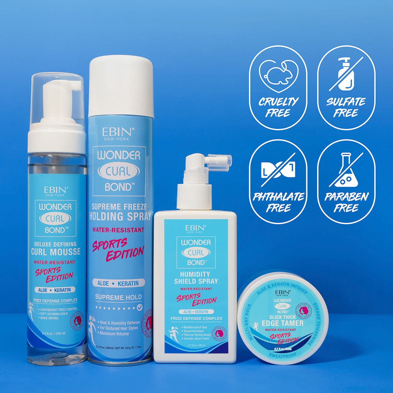 EBIN Wonder Curl Bond Curl Mousse Sports Edition 8.5 oz