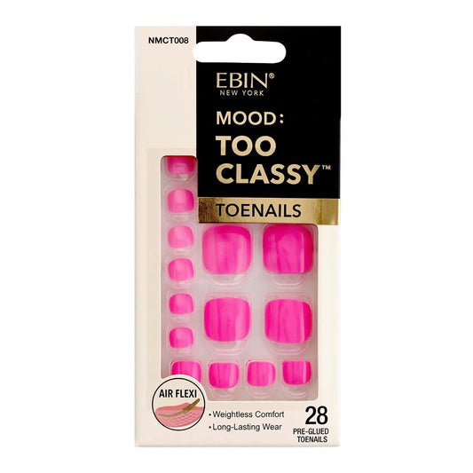 EBIN Too Classy Toenails - Hot Pink