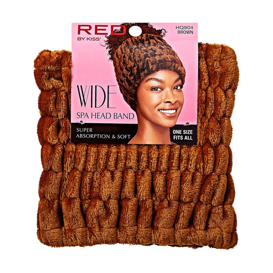 RED Wide Spa Headband Brown