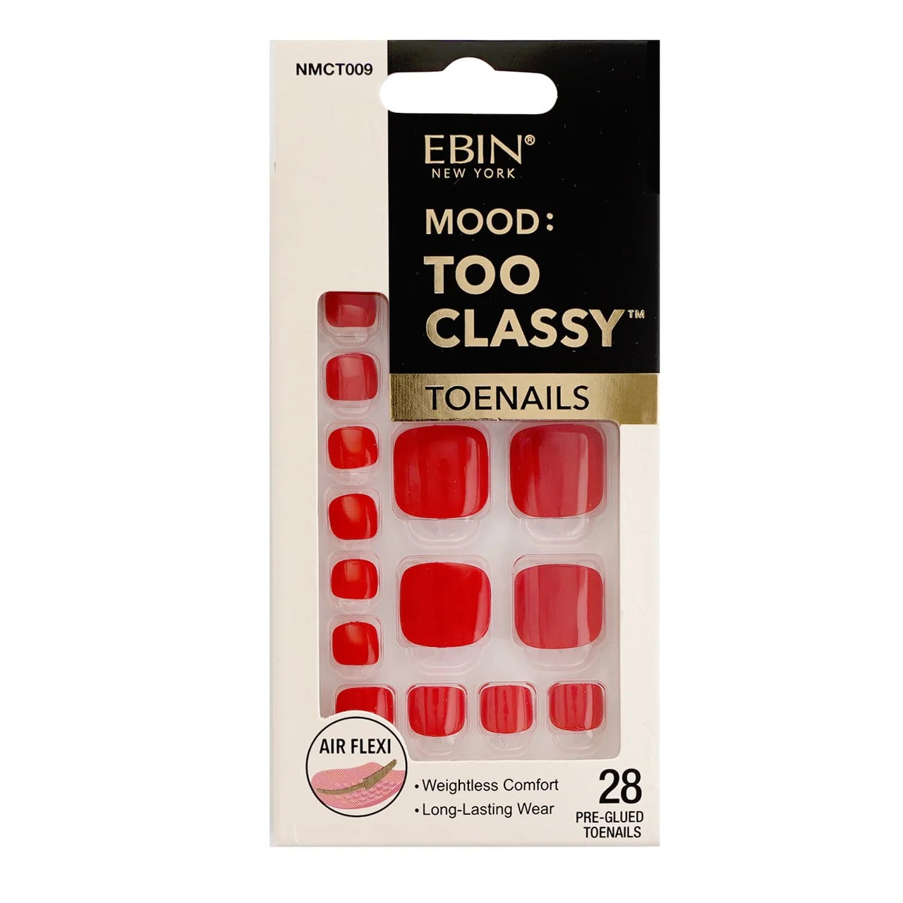 EBIN Too Classy Toenails - Red