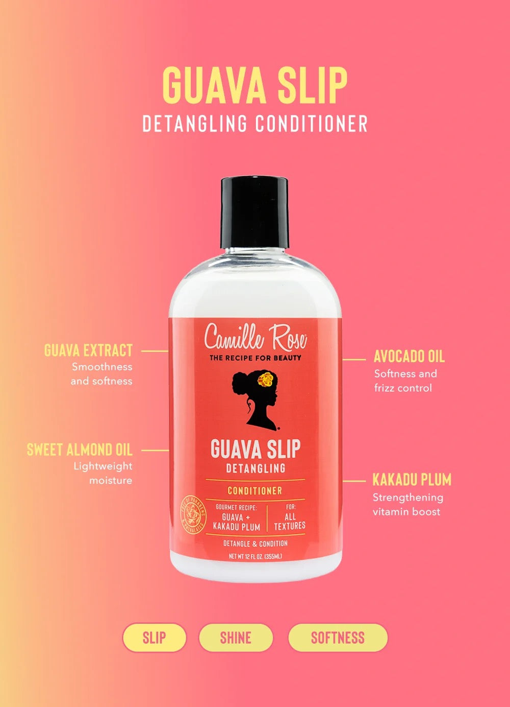 Camille Rose Guava Slip Conditioner 12oz