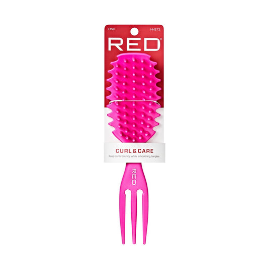 RED Curl & Care Detangle Brush Pink