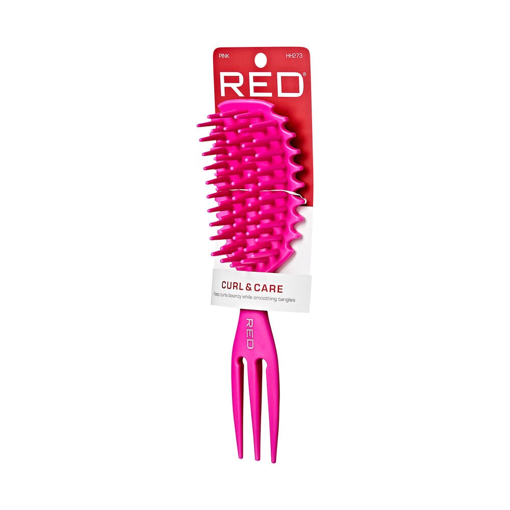 RED Curl & Care Detangle Brush Pink
