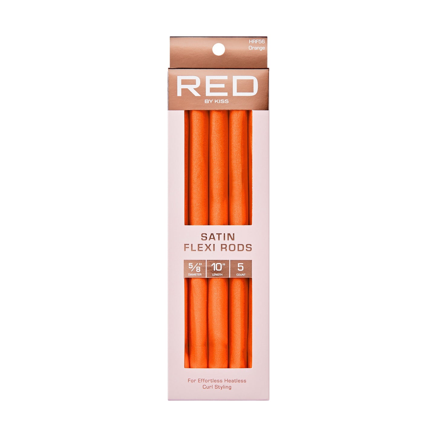 RED Satin Flexi Rods 10" Length 5/8" D Orange 5pcs