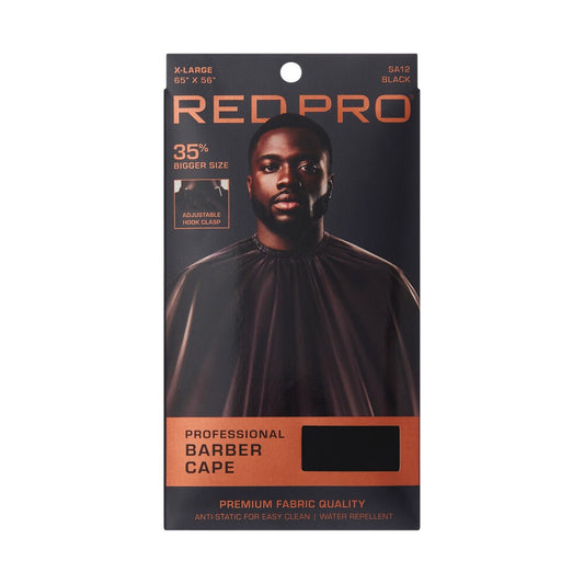 RED PRO Professional Barber Cape - Black