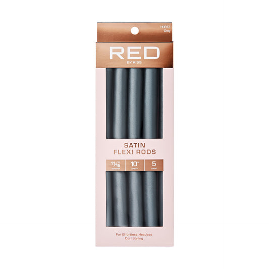 RED Satin Flexi Rods 10" Length 11/16" D Gray 5pcs