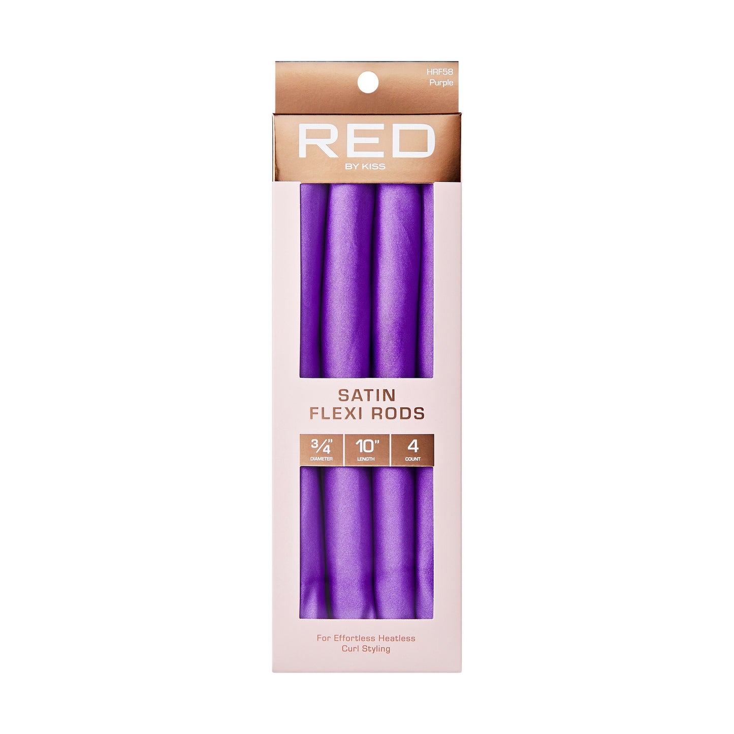 RED Satin Flexi Rods 10" Length 3/4" D Purple 4pcs