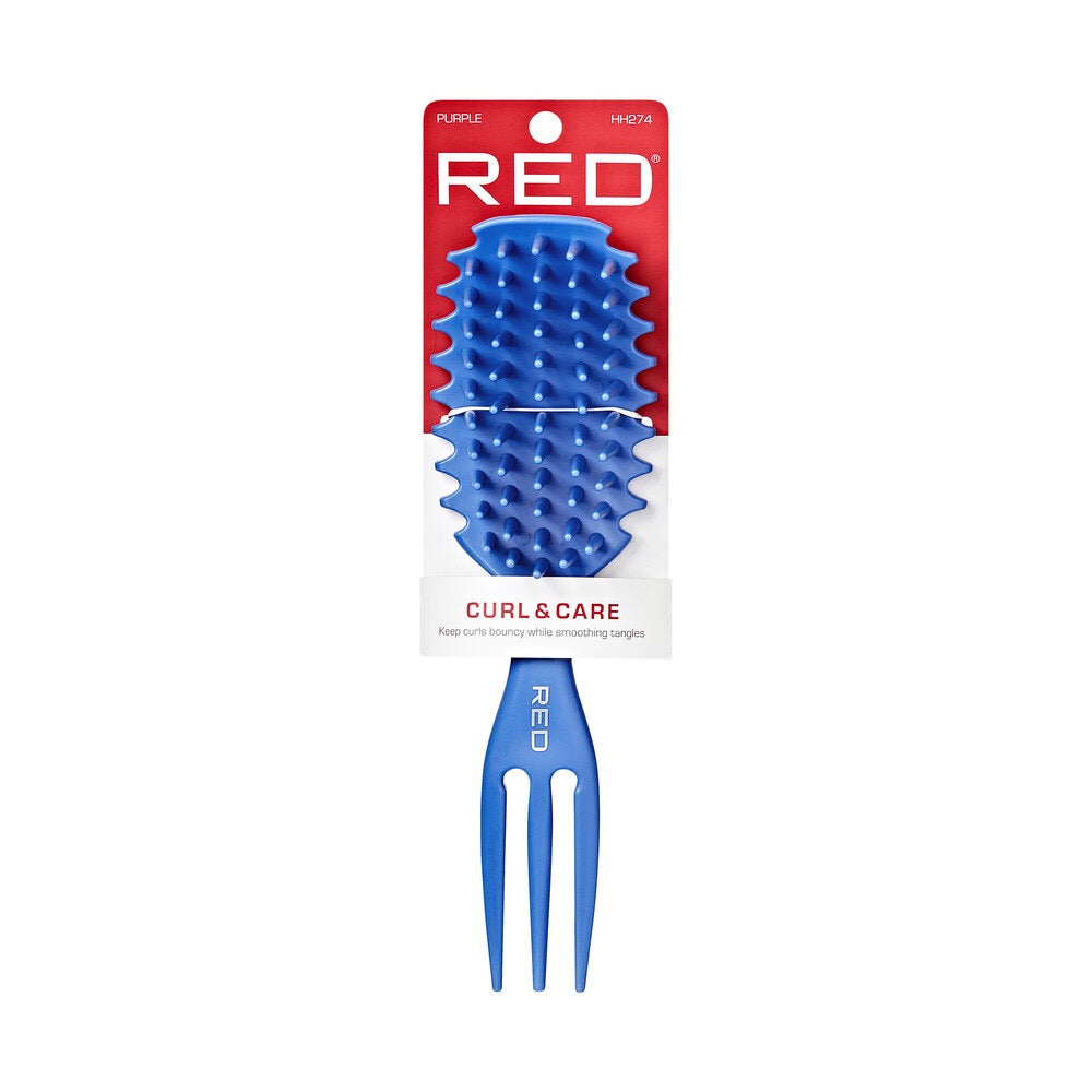 RED Curl & Care Detangle Brush Blue