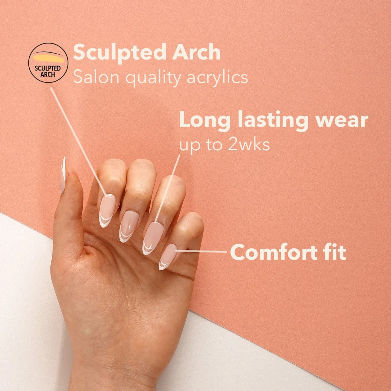 EBIN Too Classy Nails - French 010 (Medium)