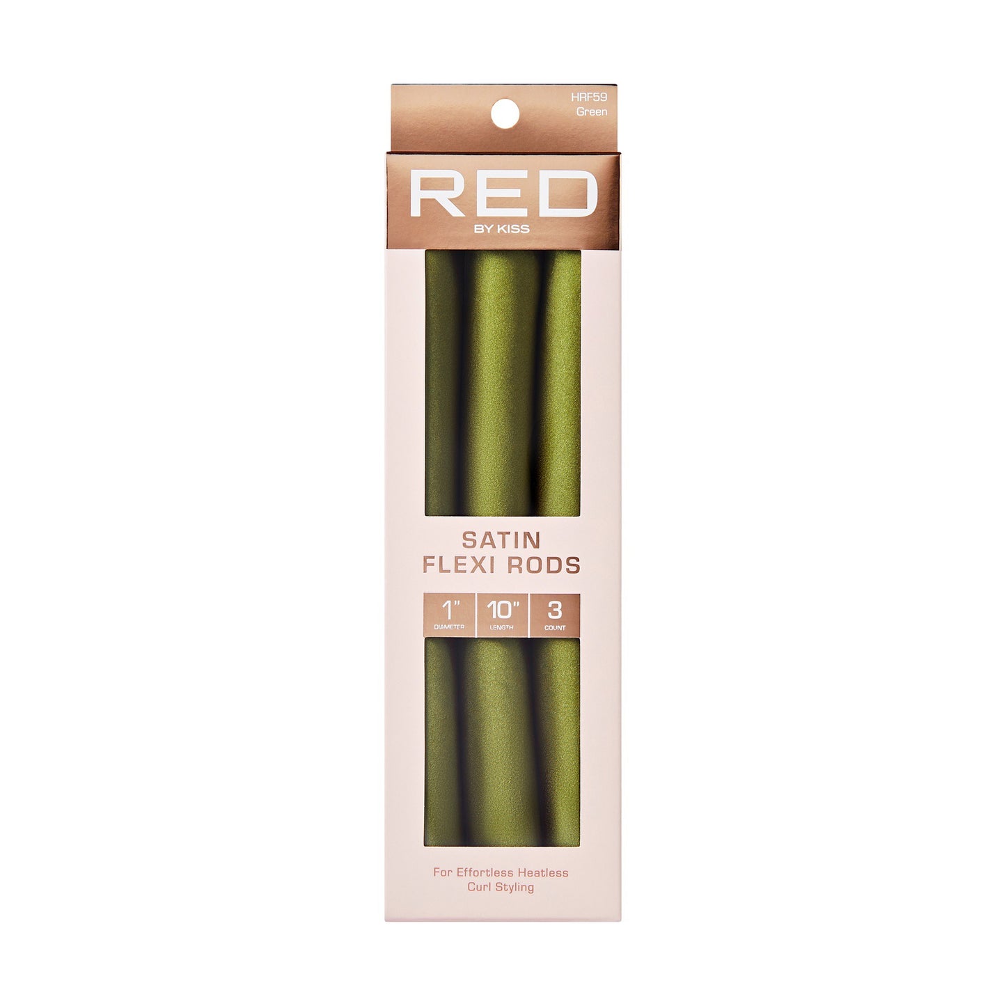 RED Satin Flexi Rods 10" Length 1" D Olive 3pcs