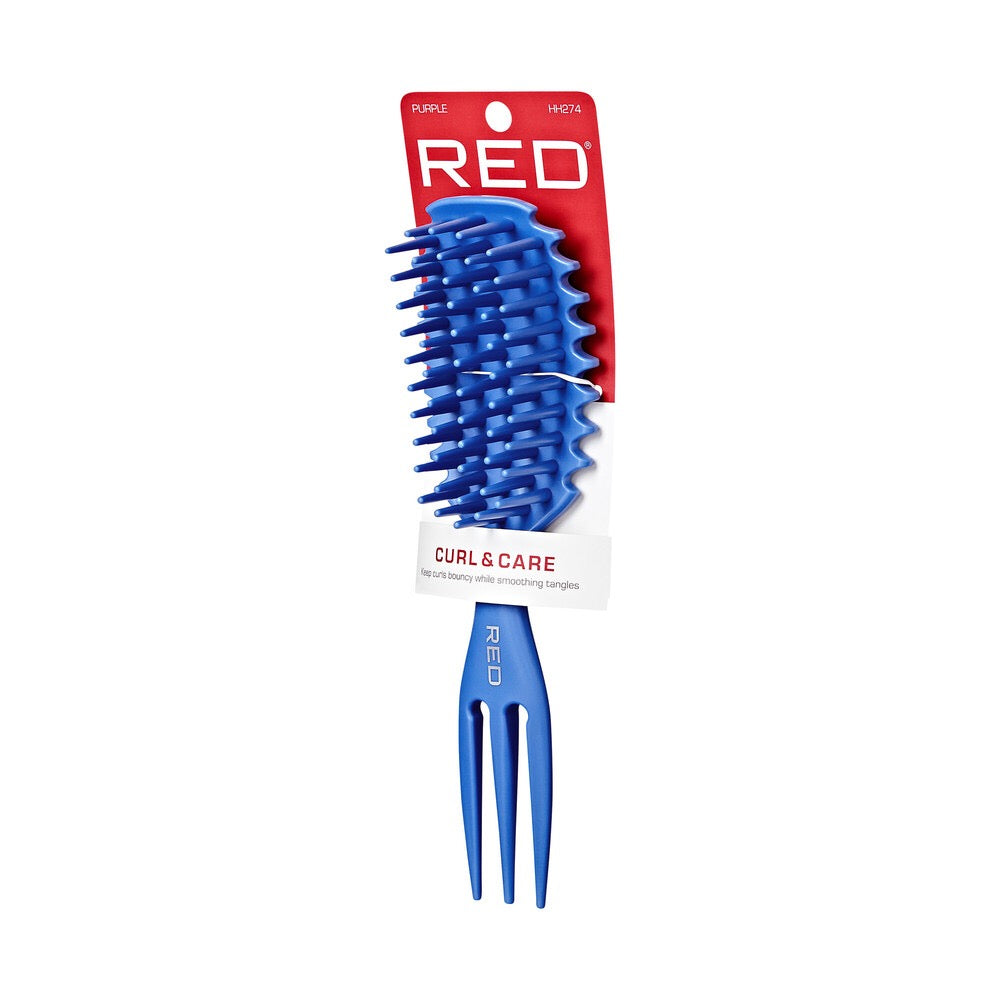 RED Curl & Care Detangle Brush Blue