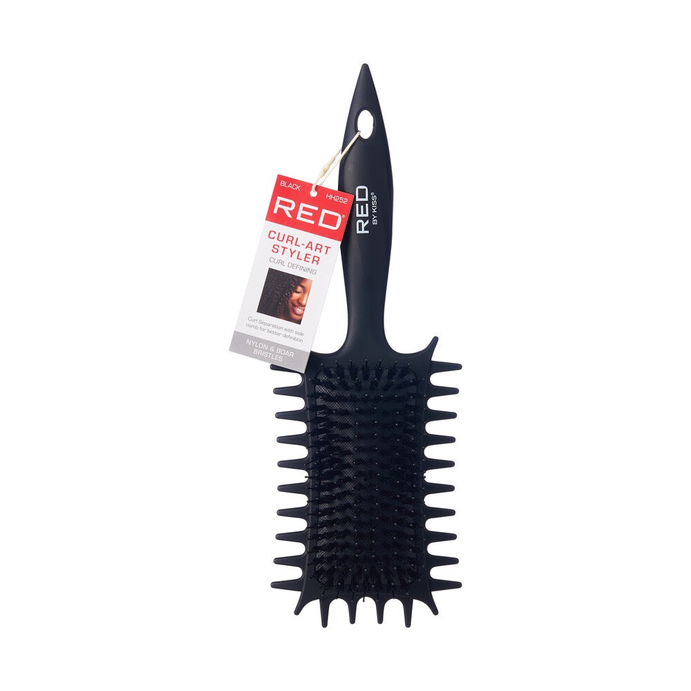 RED Curl Defining Brush Nylon and Boar Black