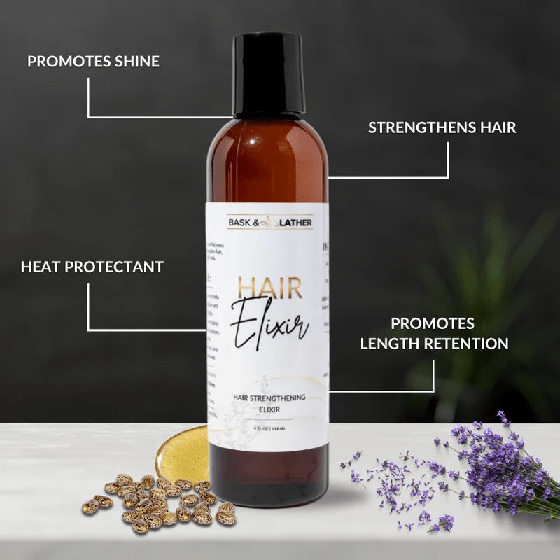 Bask & Lather Hair Elixir Oil 4oz