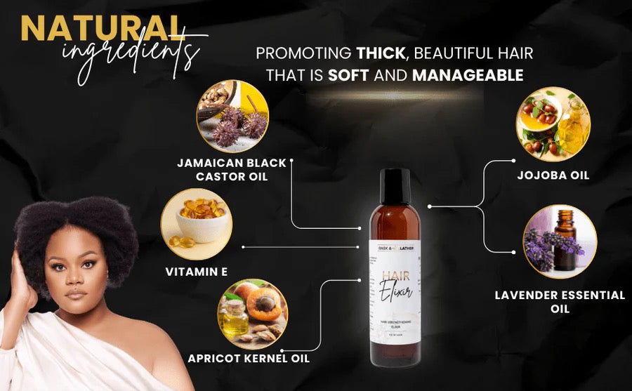 Bask & Lather Hair Elixir Oil 4oz