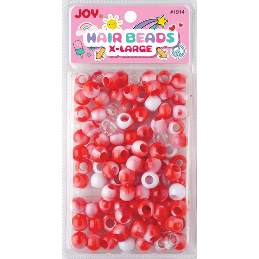 Joy Hair Beads XL 01914 Red Two Tone Mix