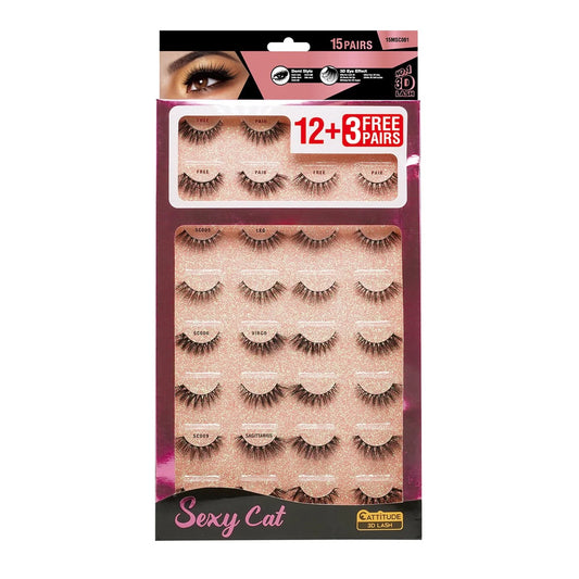 EBIN 15 Pairs Mega Lash Sexy Cat