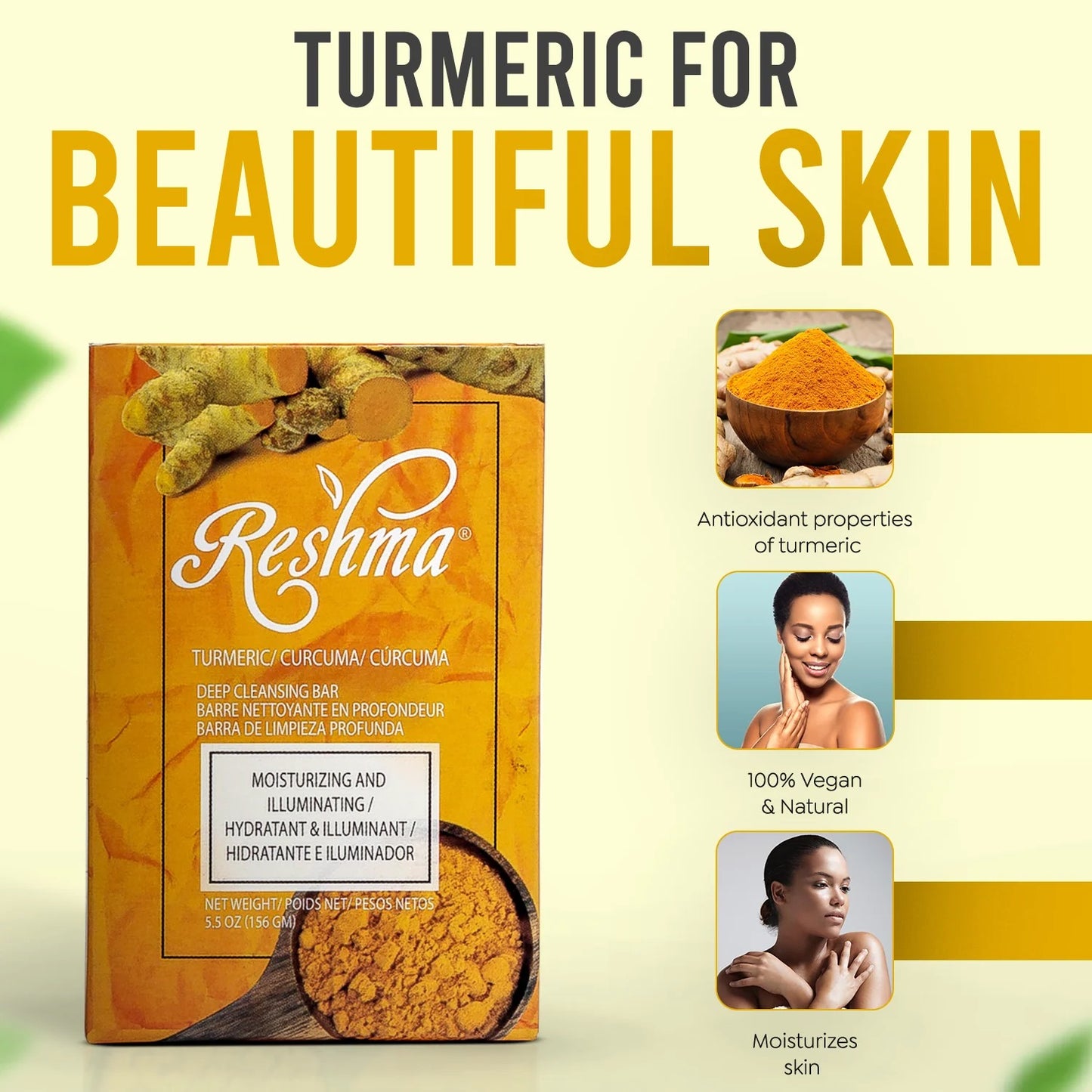 Reshma Tumeric Bar Soap 5.5 oz
