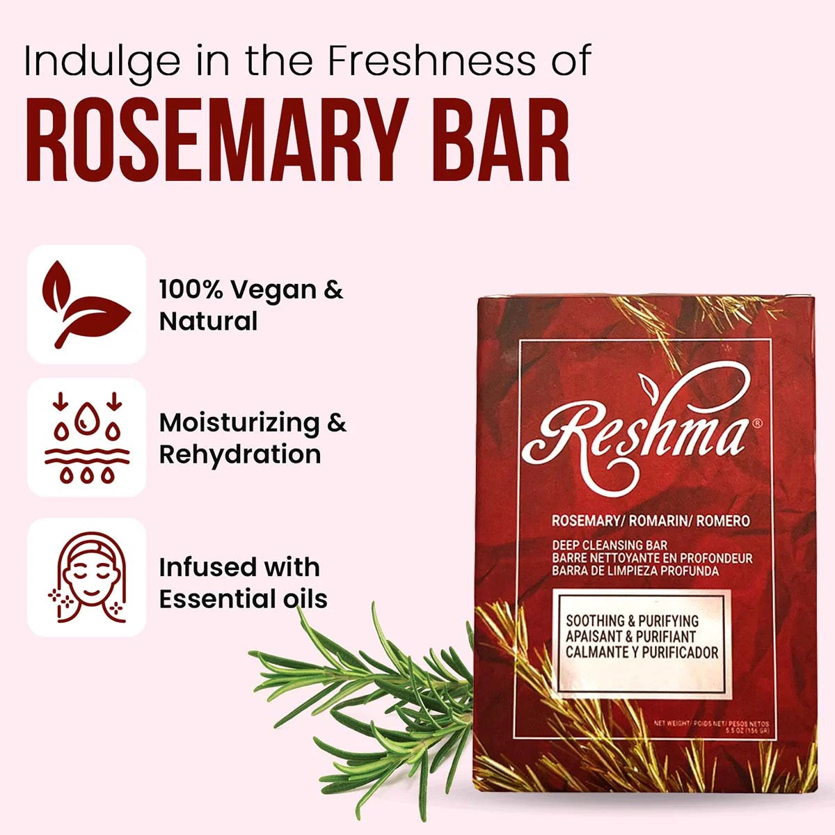 Reshma Rosemary Bar Soap 5.5 oz