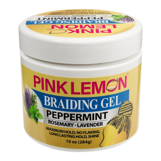 Pink Lemon Braiding Gel Peppermint Rosemary Lavender 10oz